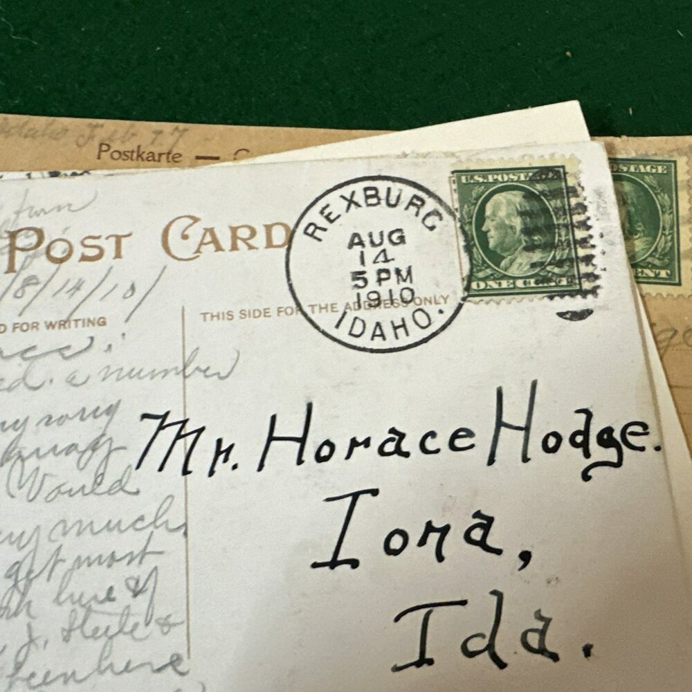 Antique Postcards with Memos and Postage Stamps 1908 through 1914 100 year old - Picture 14 of 16